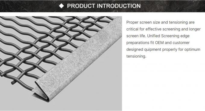 Triturador de tecido preto Vibração de tela de peneira rede de rocha shaker aço de alto carbono 65 manganês 1